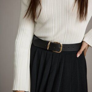 12th Tribe Jackie Gold Buckle Belt Size M/L